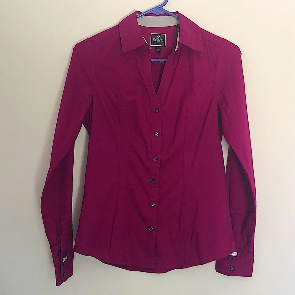 Button down long sleeve blouse